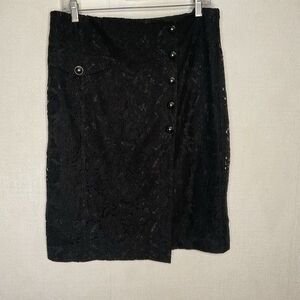 Banana Republic Wrap Straight Party Cocktail Wedding Lace Skirt Women Size 10